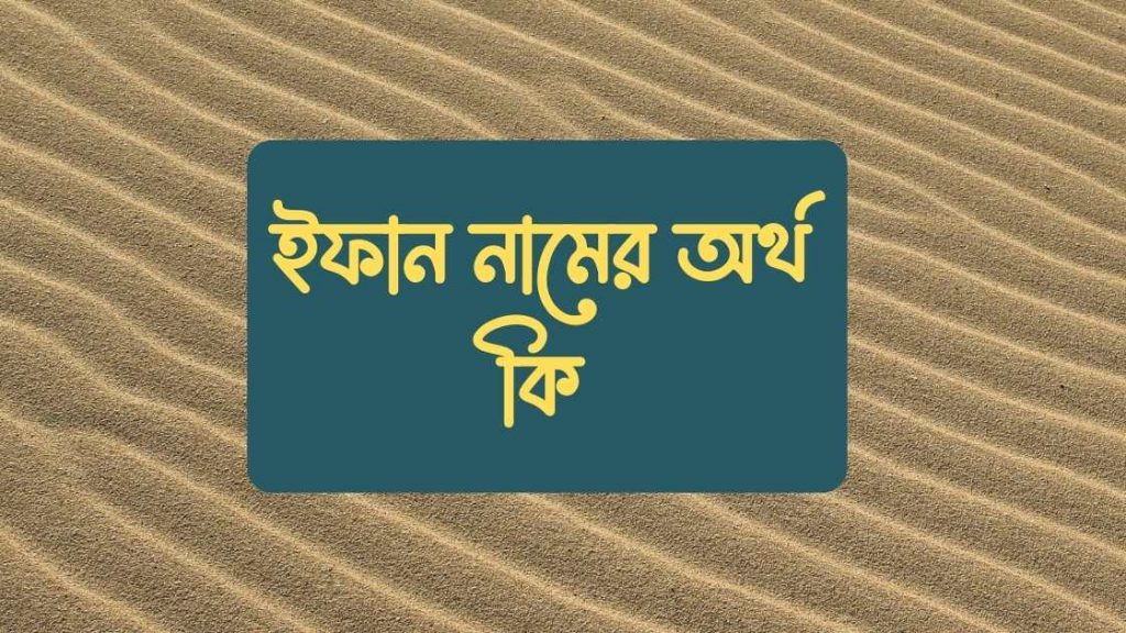 ইফান নামের অর্থ কি (এই নামের বিখ্যাত বিষয় জানুন) - মার্কেট গ্লেম