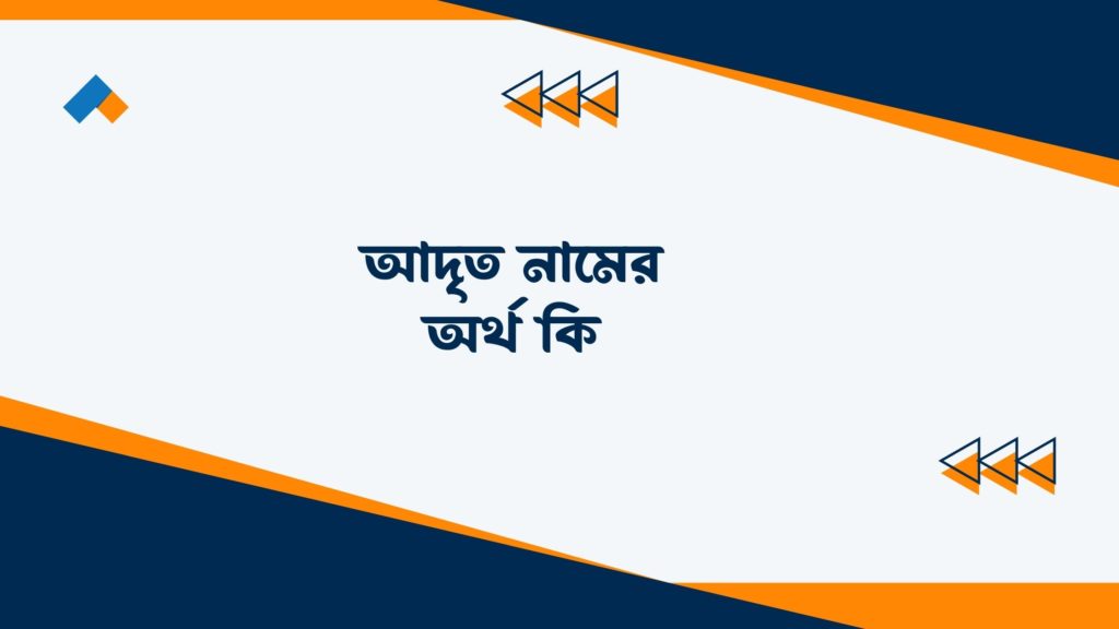 আদৃত নামের অর্থ কি ()