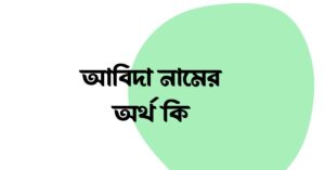 আবিদা নামের অর্থ কি ()